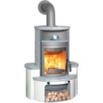 Kaminbausatz Hark Avenso GT ECOplus Naturstein grau 6 kW