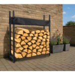 Kaminholzunterstand Firewood 113 x 25 x 115 cm anthrazit