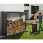 Kaminholzunterstand Biohort WoodStock 230 229 x 102 x 199 cm dunkelgrau-metallic