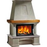 Kaminbausatz Haas & Sohn Genf-III Wärmespeicherbeton naturbelassen 8 kW