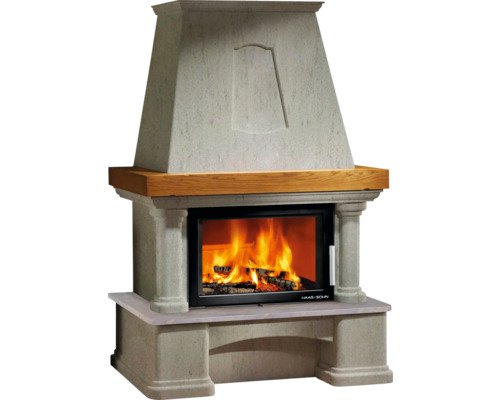 as.162412728.jpg Kaminbausatz Haas & Sohn Genf-III Wärmespeicherbeton naturbelassen 8 kW – Bild 1