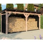 Kaminholzunterstand SKAN HOLZ Holm 2 500 x 144 x 216 cm anthrazit