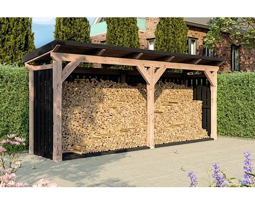 as.182911547.jpg Kaminholzunterstand SKAN HOLZ Holm 2 500 x 144 x 216 cm anthrazit – Bild 1