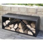 Kaminholzunterstand WESTMANN 104 x 34,5 x 40 cm schwarz