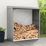 Kaminholzunterstand Hörmann EcoStar Elegant-V Typ 2 181,4 x 102,5 x 198,0 cm grau-aluminium