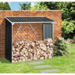 Kaminholzunterstand DuraMax 182 x 74 x 162,5 cm anthrazit-grau