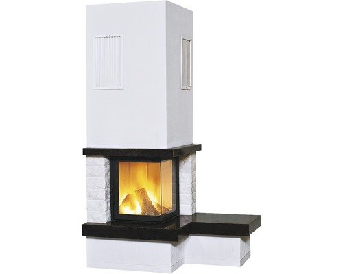 as.46330055.jpg Kachelofen Hark Nebraska Bank Rechts Marmor naturweiss/schwarz 8 kW – Bild 1