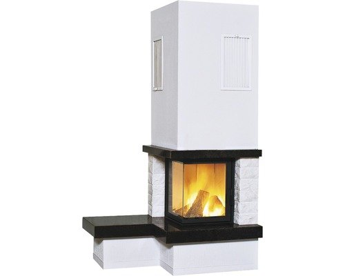 as.46330338.jpg Kachelofen Hark Nebraska Bank Links Marmor naturweiss/schwarz 8 kW – Bild 1
