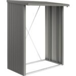 Kaminholzunterstand Biohort WoodStock 150 157 x 102 x 199 cm quarzgrau-metallic