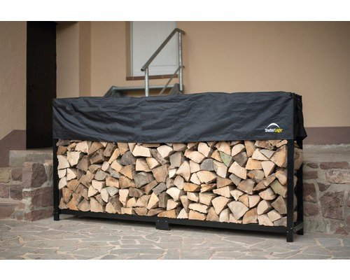 as.47116034.jpg Kaminholzstapelhilfe ShelterLogic mit Abdeckung 239x36,3x118,9 cm – Bild 1
