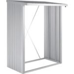 Kaminholzunterstand Biohort WoodStock 150 157 x 102 x 199 cm silber-metallic