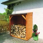 Kaminholzunterstand 149 x 78 x 165 cm honigbraun