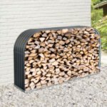 Kaminholzunterstand Flachbogen 212 x 40 x 111 cm anthrazit