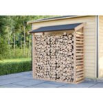 Kaminholzunterstand Karibu 165,2 x 60,4 x 184,4 cm natur