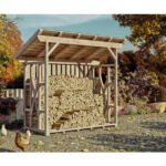 Kaminholzunterstand SKAN HOLZ Lars 2 240 x 100 x 247 cm natur