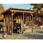 Kaminholzunterstand SKAN HOLZ Max 1 260 x 140 x 229 cm nussbaum