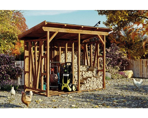as.61974710.jpg Kaminholzunterstand SKAN HOLZ Max 1 260 x 140 x 229 cm nussbaum – Bild 1