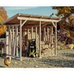 Kaminholzunterstand SKAN HOLZ Max 1 260 x 140 x 229 cm natur