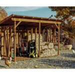 Kaminholzunterstand SKAN HOLZ Max 2 330 x 140 x 229 cm nussbaum