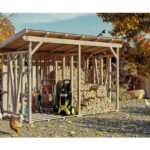 Kaminholzunterstand SKAN HOLZ Max 2 330 x 140 x 229 cm natur