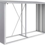 Kaminholzunterstand Biohort WoodStock 300 300 x 102 cm silber-metallic
