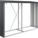 Kaminholzunterstand Biohort WoodStock 300 300 x 102 cm dunkelgrau-metallic