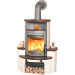 Kaminbausatz Hark Avenso GT ECOplus Keramik braun stone 6 kW