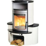 Kaminbausatz Hark Avenso GT ECOplus Keramik schwarz weiß 8 kW